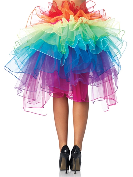 Rainbow Organza Bustle